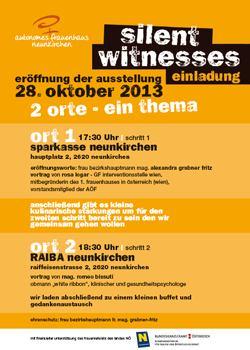 Bild: Plakat Ausstellung Silent Witnesses